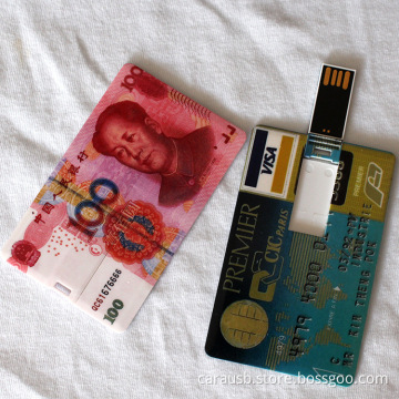 CaraUSB custom U disk monetary printed bank card-type flash drive pendrive customized gift ideas